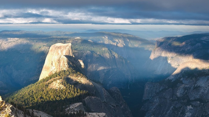 multiple display, Yosemite National Park, Half Dome, landscape