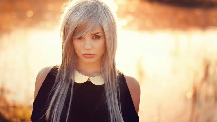 girl, blonde, model, face