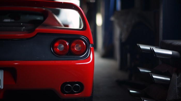 car, red cars, Ferrari F50, vehicle