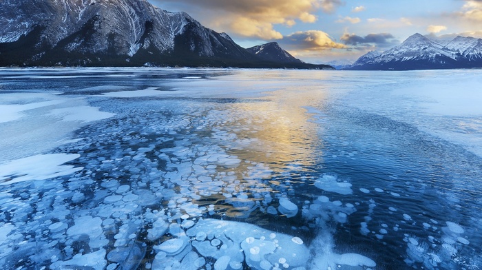 landscape, winter, ice, nature, lake