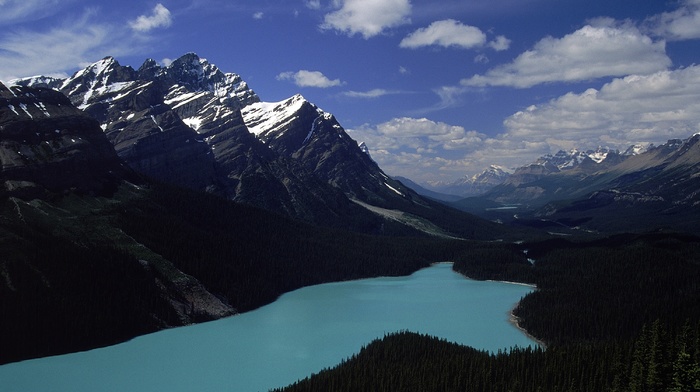 lake, snow, nature, landscape