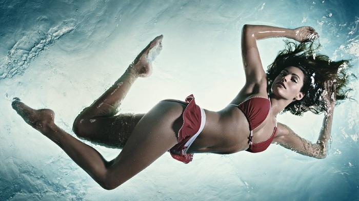 Kelly Brooks, model, bikini, swimming pool, girl, Kelly Brook