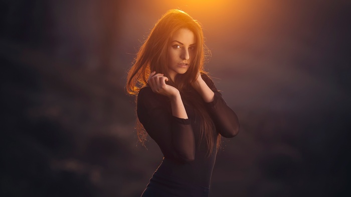 model, sun rays, girl