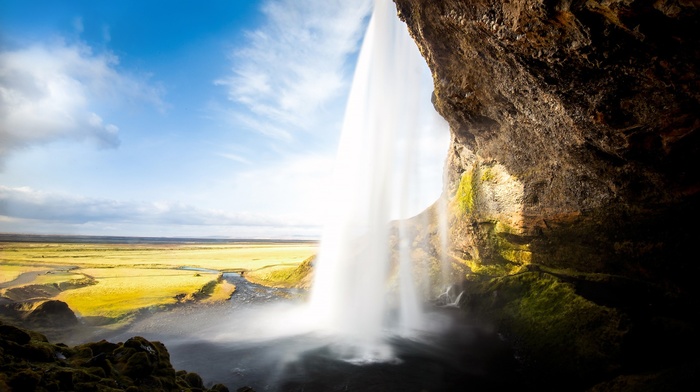 waterfall, Iceland, nature, landscape