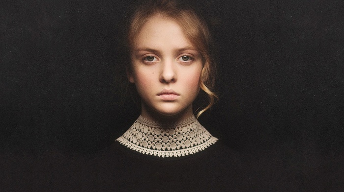 blonde, girl, portrait, face