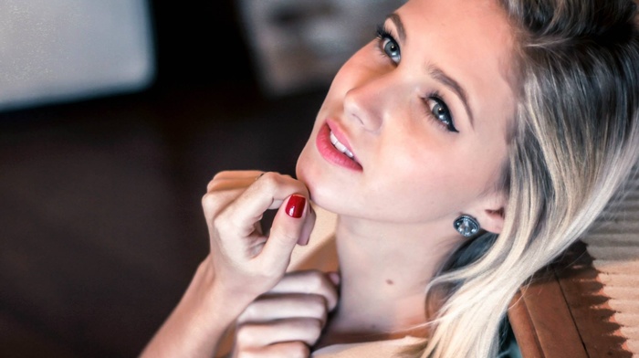 model, brunette, girl, blonde