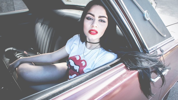 brunette, girl, model