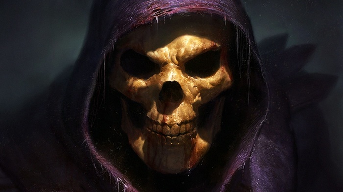 Skeletor, fantasy art, grim reaper, skull, He, man, spooky