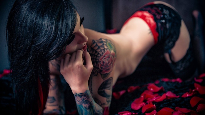 girl, model, tattoo