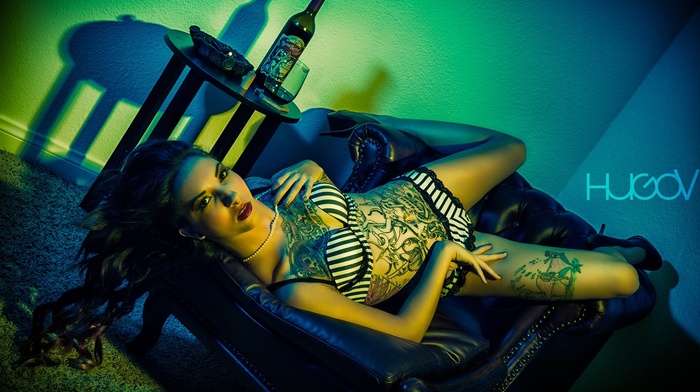tattoo, girl, model