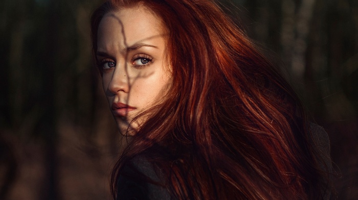 redhead, model, face, portrait, girl