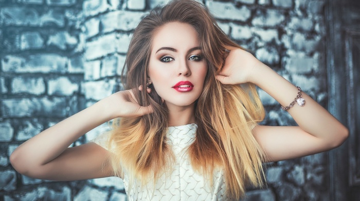 girl, walls, model, blonde, face