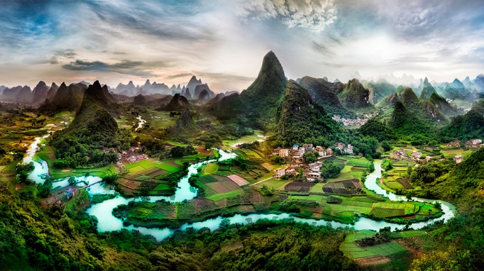 landscape, China, digital art