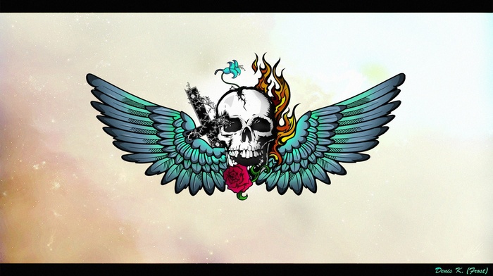 scull, tattoo