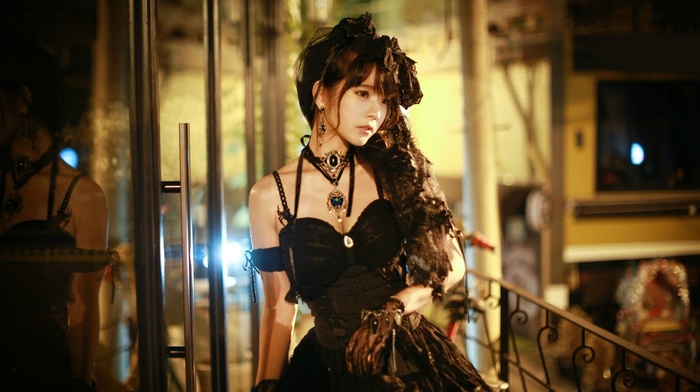 Gothic, Yurisa Chan, girl, model, Korean