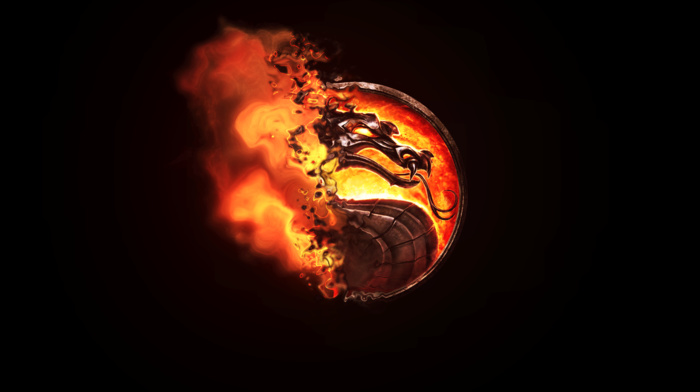 Mortal Kombat, dragon, burning