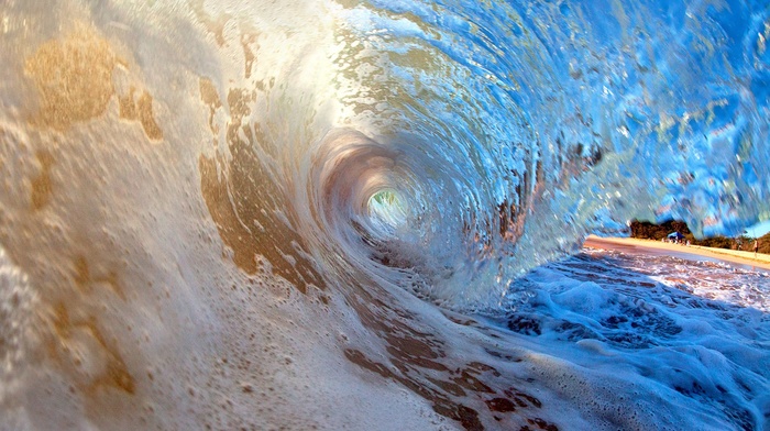 beach, waves, sea, water, nature, landscape