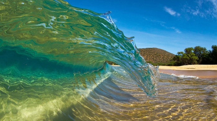 landscape, nature, waves