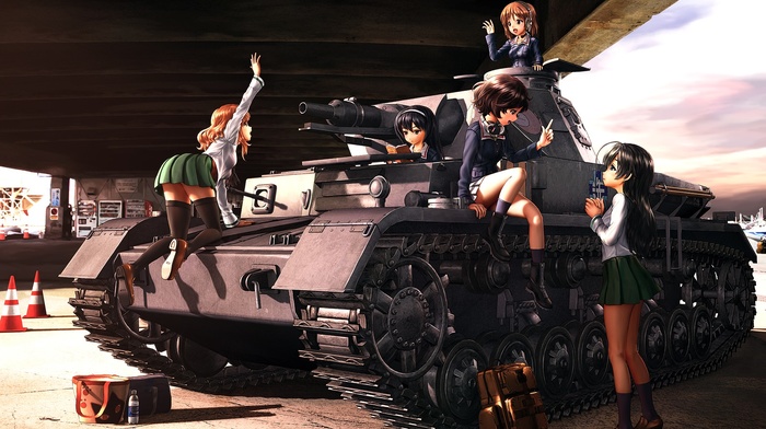 school uniform, Girls und Panzer