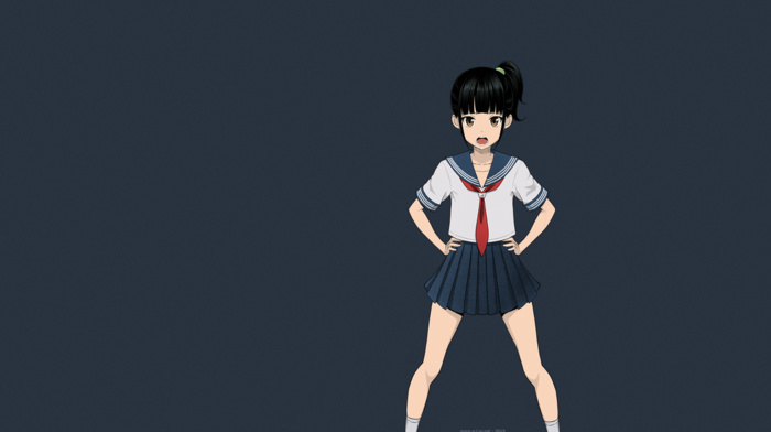 short hair, manga, anime girls, Meikko na Shoujo no Ehon, Rondo Maruko, short skirt, schoolgirls, tsundere, school uniform