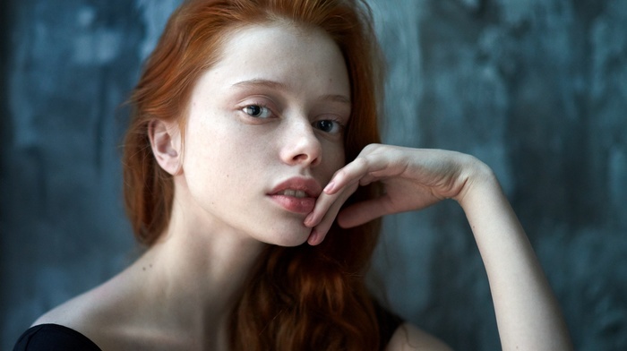 face, redhead, girl