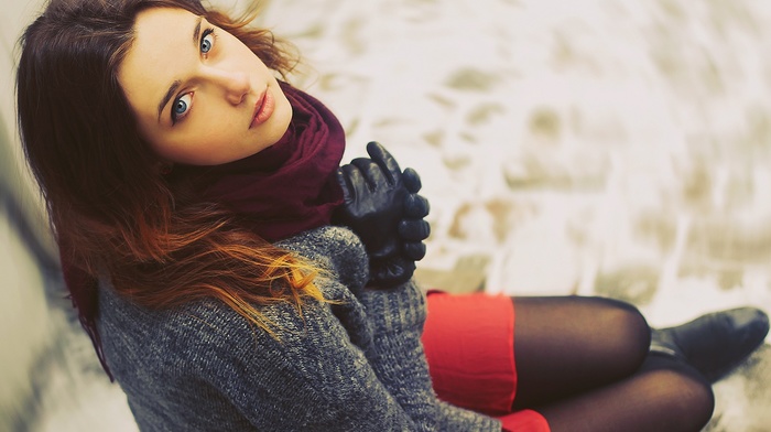 model, brunette, face, girl, blue eyes