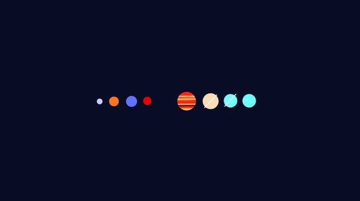planet, Solar System, minimalism