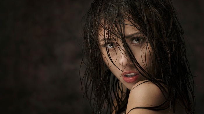 wet hair, Catherine Timokhina, girl, portrait, model, face