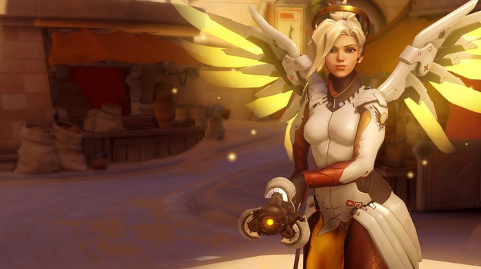 Overwatch, video games, Mercy