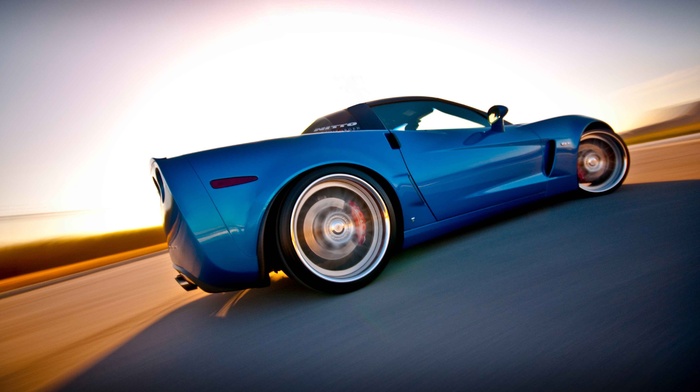sports car, blue cars, car, Corvette