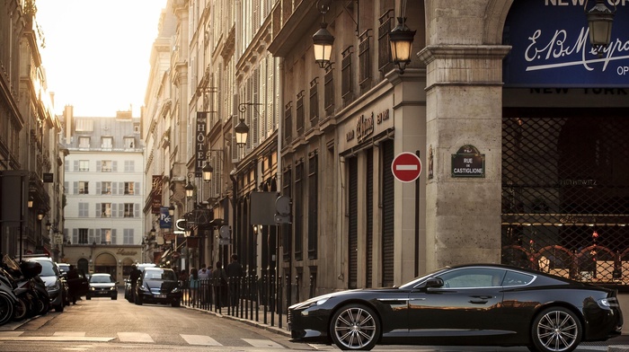 street, road, Aston Martin Vanquish, Aston Martin, building, car, city