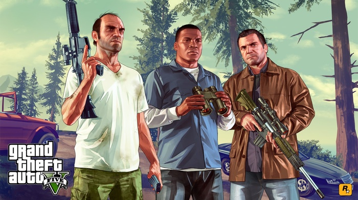 Grand Theft Auto V, video game characters, Rockstar Games