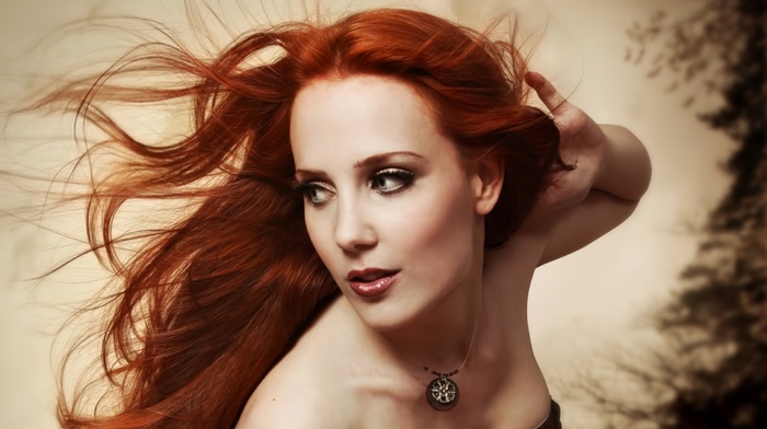 girl, simone simons, face, epica, redhead, portrait