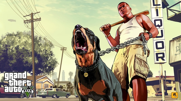 Rottweiler, video game characters, Grand Theft Auto V, Rockstar Games