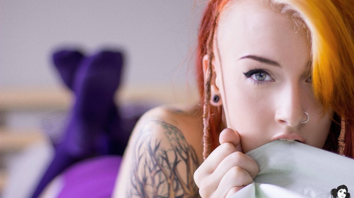 tattoo, Suicide Girls, girl, suicide, Stormyent Suicide, piercing