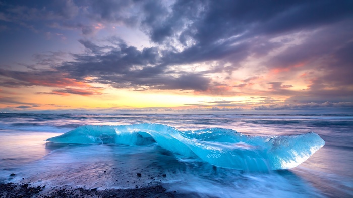 ice, nature, landscape, beach