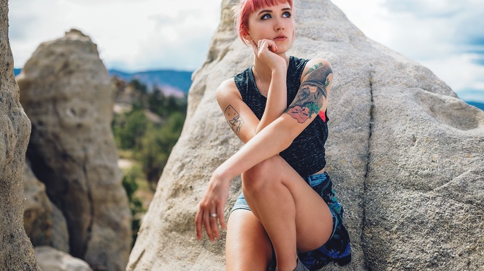 tattoo, girl, model, rock