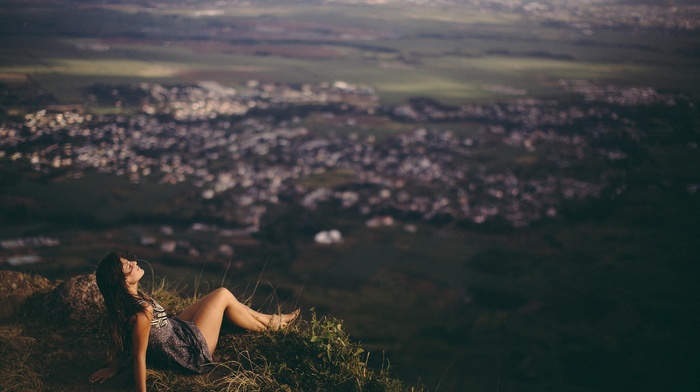 girl, model, nature