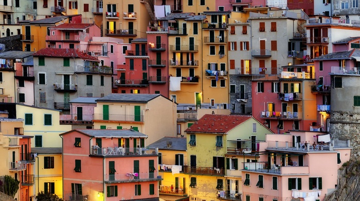 Italy, city, colorful, house