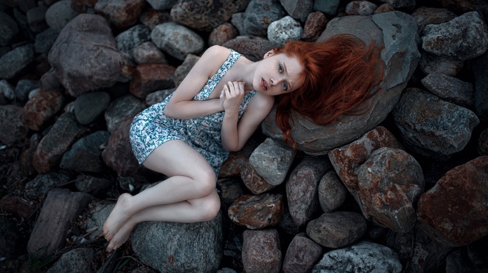 girl, model, rock, redhead