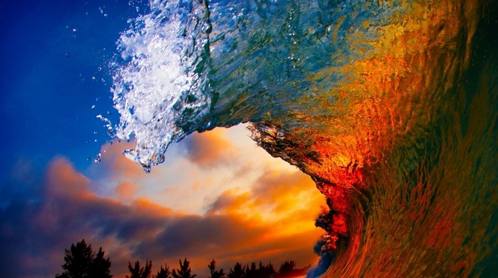 waves, coast, liquid, nature, water, beach, sunset, landscape, sea