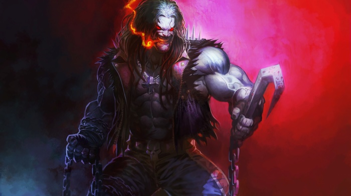 comics, DC Comics, fantasy art, Lobo