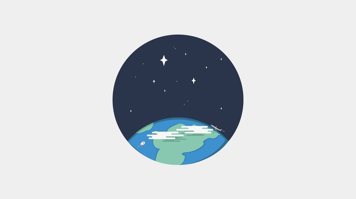 web design, Earth, icons, sky, night, icon, nature, minimalism