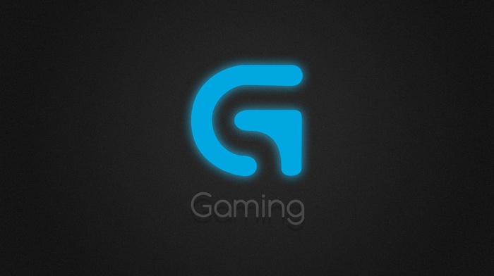 PC gaming, blue, logo