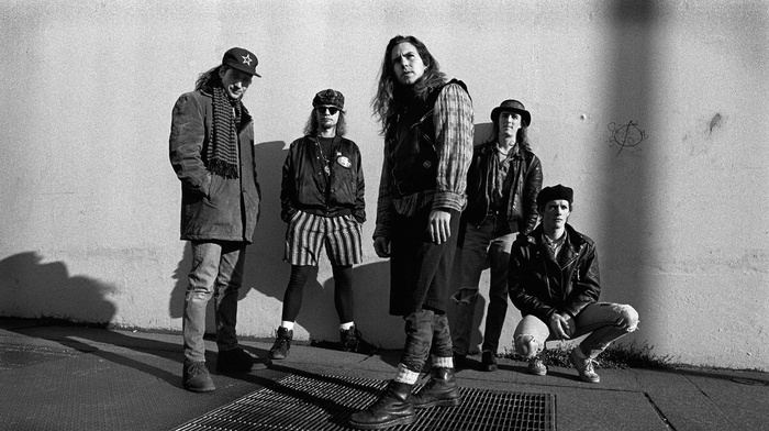 street, Pearl Jam, walls, shadow, rock bands, Seattle, men, long hair, Eddie Veder, musicians, grunge, rock stars, monochrome