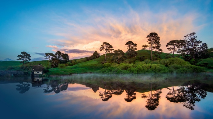 landscape, Hobbiton, New Zealand