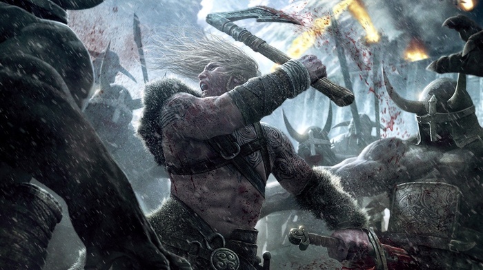 fantasy art, battle, vikings, war