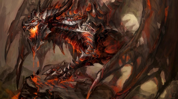 dragon, fantasy art, World of Warcraft, Deathwing