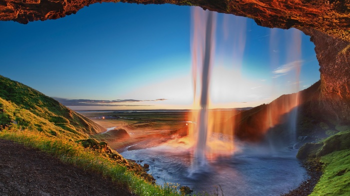 nature, waterfall