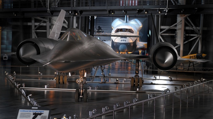 aircraft, museum, Lockheed SR, 71 Blackbird, space shuttle, military aircraft